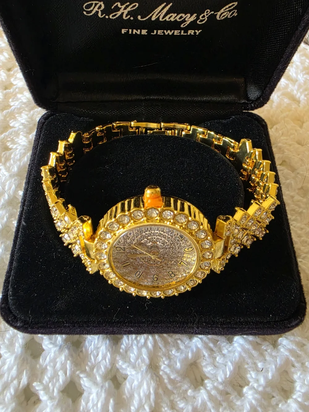Gold-tone Crystal Bracelet Watch - Women Accessories